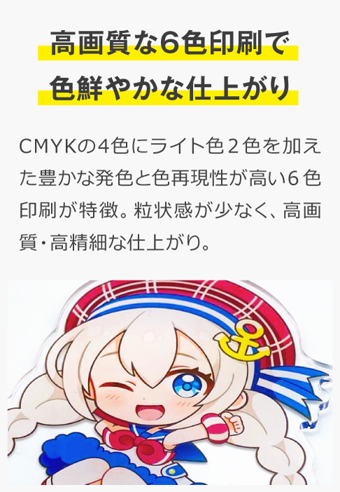 アクリルグッズ制作の3つのこだわり 画像をアップするだけで誰でも簡単入稿