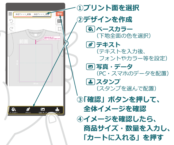 デザインツールの使い方（スマホ）