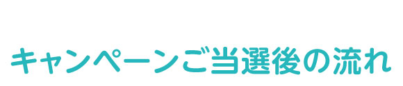 キャンペーンご当選後の流れ