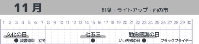 秋のイベントカレンダー11月