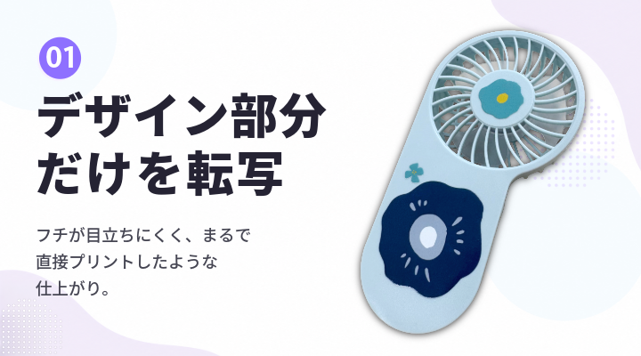デザイン部分だけを転写