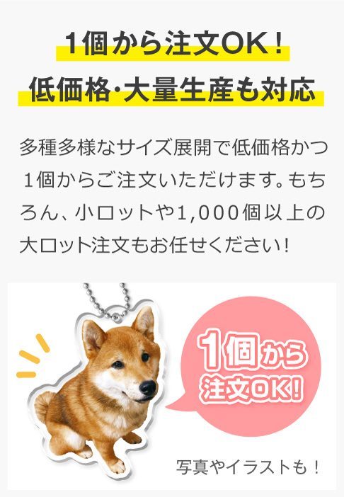 アクリルグッズ制作の3つのこだわり　画像をアップするだけで誰でも簡単入稿