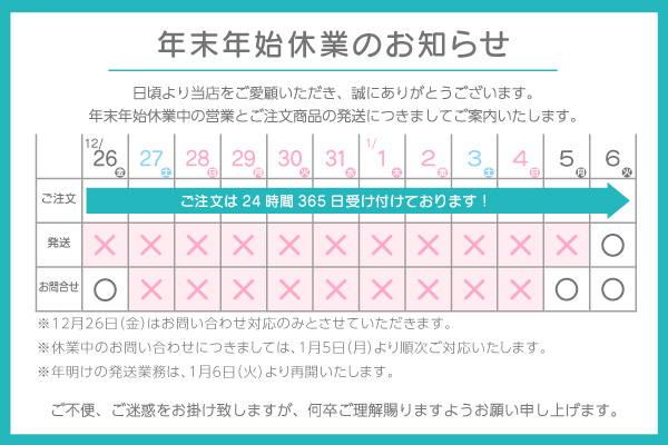年末年始休業