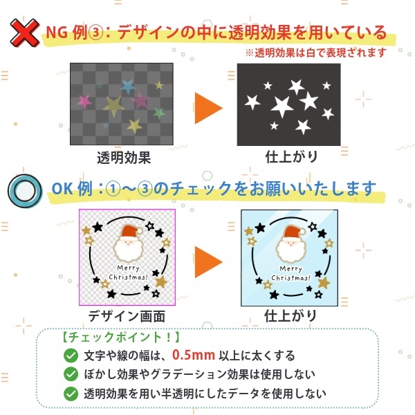 入稿データの注意