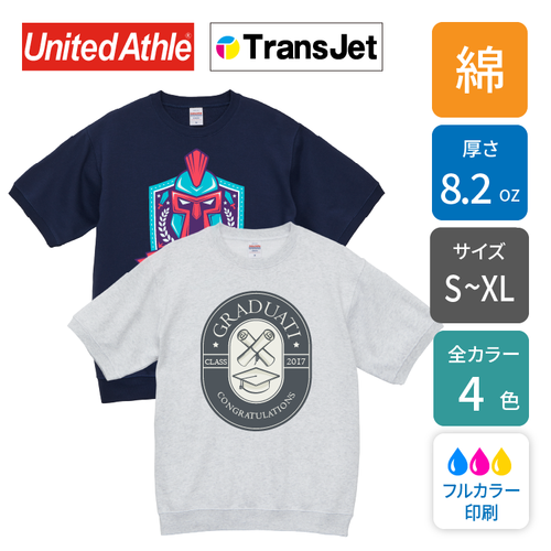 【綿100% 8.2oz】ショートスリーブスウェット（裏パイル）｜5198-01｜United Athle［13341］