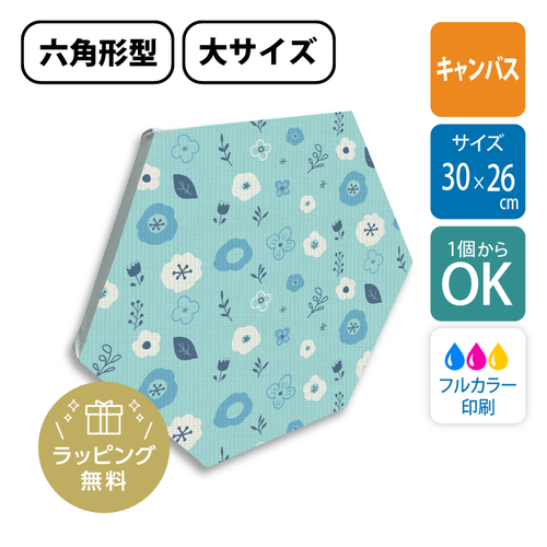 【卒業記念品】【新商品】【大サイズ】六角形型 キャンバスボード（30×26cm）［2120］OEM対応