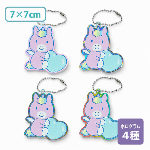 アクリルキーホルダー（ホログラム）フリーカット7×7cm