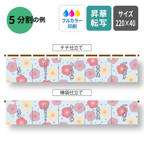 簡易のれん　220×40cm [11570]