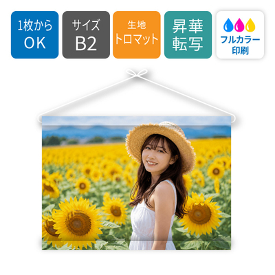 B2 タペストリー 横向き（トロマット生地）昇華転写 [12806]