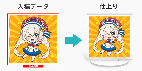 背景が透過されていないPNG画像・JPEG画像の場合、白い背景やデザイン内の白色部分もプリントされます